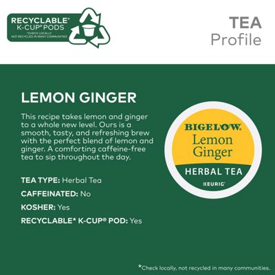 Keurig - K-Cup Coffee Lemon Ginger Herbal Tea - Image 6