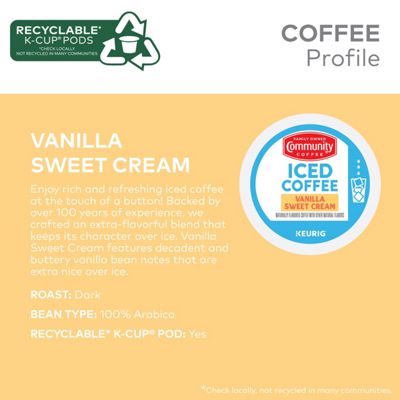 Keurig - K-Cup Coffee Iced Vanilla Sweet Cream Coffee - Image 6