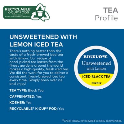 Keurig - K-Cup Coffee Black Tea with Lemon Unsweetened Iced Tea - Image 6
